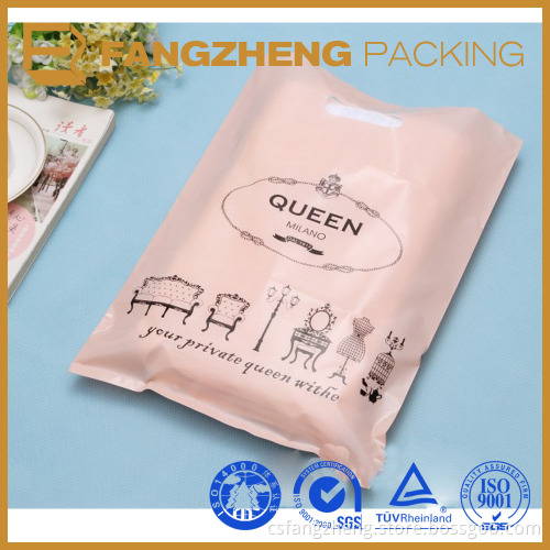custimized colorful printed LDPE die cut handle plastic bags/plastic die cut bags/nice plastic bag